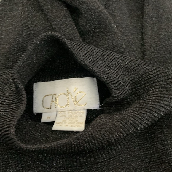 Cache sheer black sparkly long sleeve pullover size   Medium - Picture 5 of 5